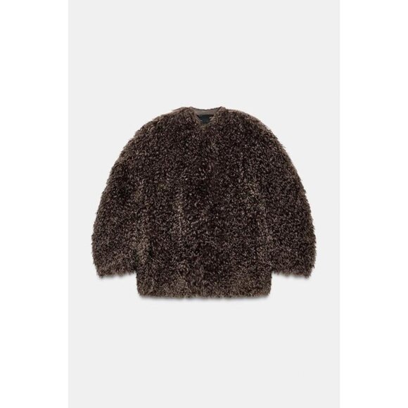 Zara Jackets & Blazers - ZARA FAUX FUR COAT ZW COLLECTION